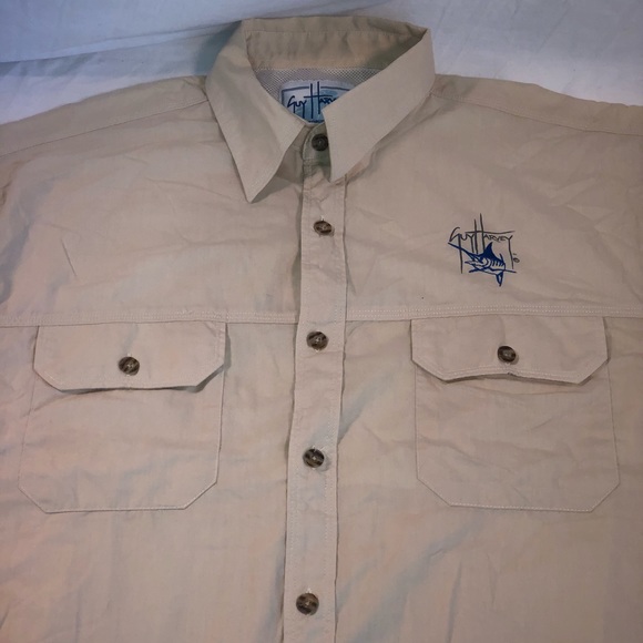 Men’s Guy Harvey Fish SS Casual Button Up Shirt L - Picture 2 of 7